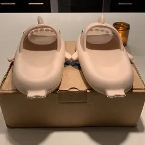 Shoes Tan Shark Slides In Size 85 Poshmark - Main Image